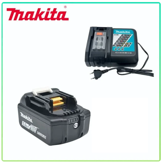 100 % alkuperäinen 18V Makita 18V 5,0Ah ladattavat sähkötyökalu akku LED-litiumioniakkulla Vaihto LXT BL1860B BL1860 BL185