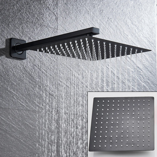 Musta suihkusetti Seinään kiinnitettävä suihkuhanasekoitin (30cm)