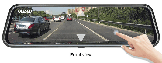 Peilikamera auton kosketusnäytön videonauhuriin taustapeili Dash Cam etu- ja takakamera peili